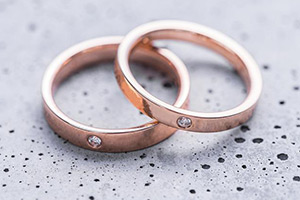 two copper rings